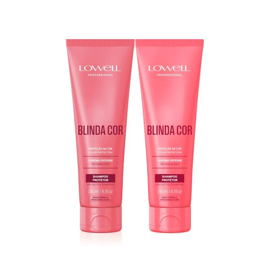 Shampoo Blinda Cor Lowell 2 unidades - Proteção e Prolongamento da Cor 240ml