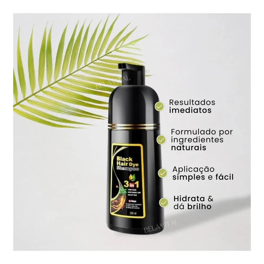 Bela Vital Shampoo Brimless Botânico 3 em 1: Cor Natural em Segundos — foto 3