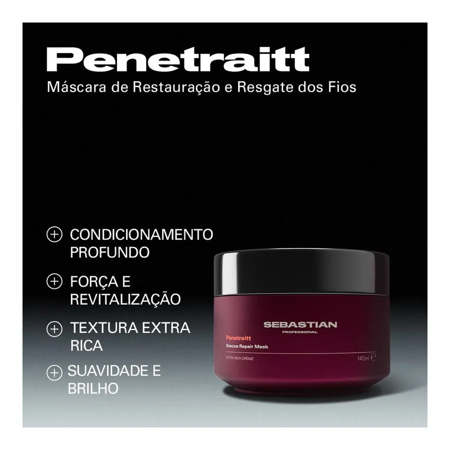 Máscara de Reconstrução Sebastian Professional Penetraitt 145ml — foto 3