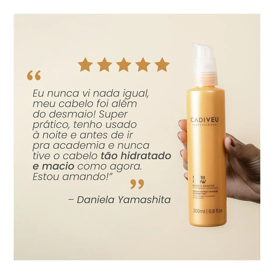 Cadiveu Professional Booster Milagrosos de Nutrição Cadiveu Nutri Glow 200ml — foto 3
