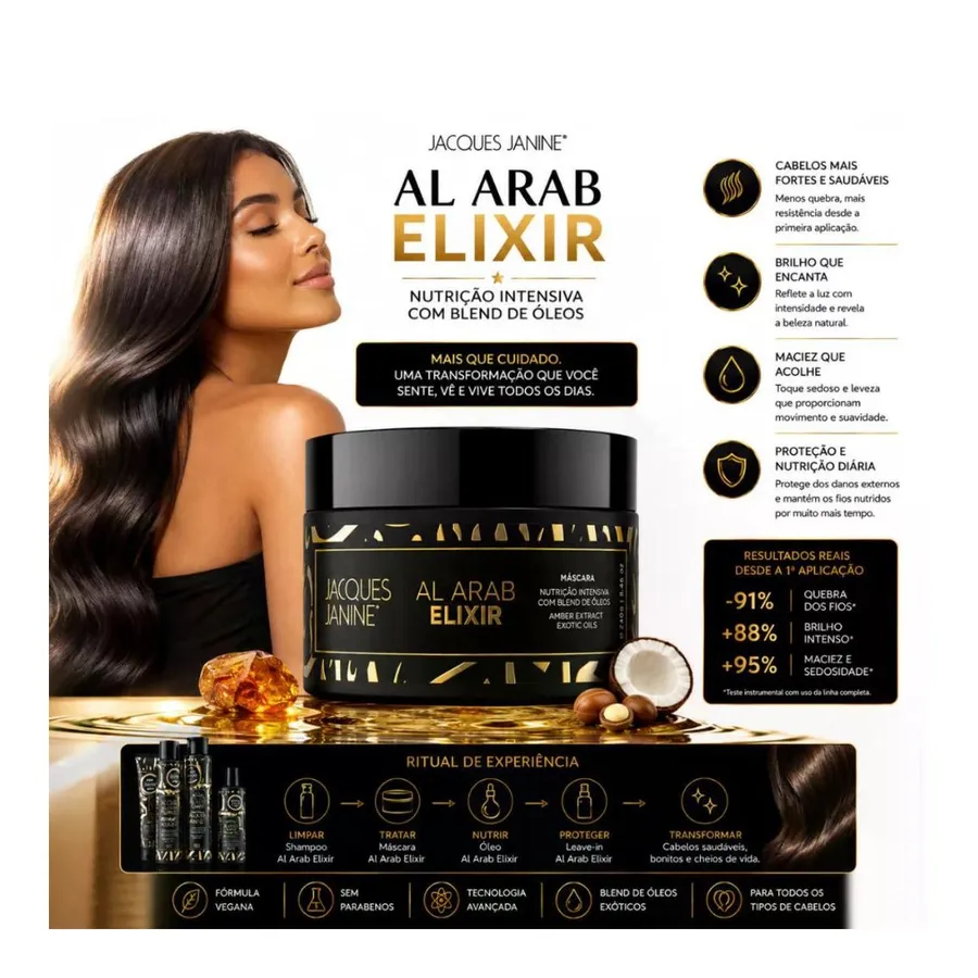Mascara Capilar Jacques Janine Al Arab Elixir 240g — foto 3
