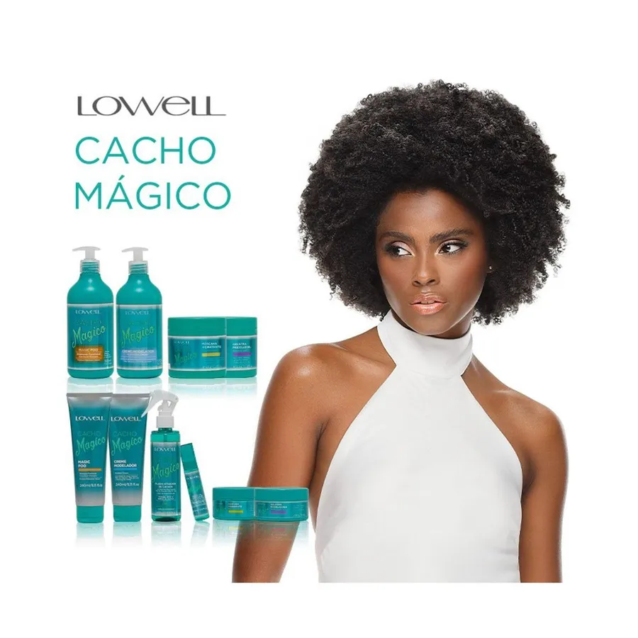 Máscara Umectante Lowell Cacho Mágico - Hidratação Profunda para Cachos 450g — foto 3