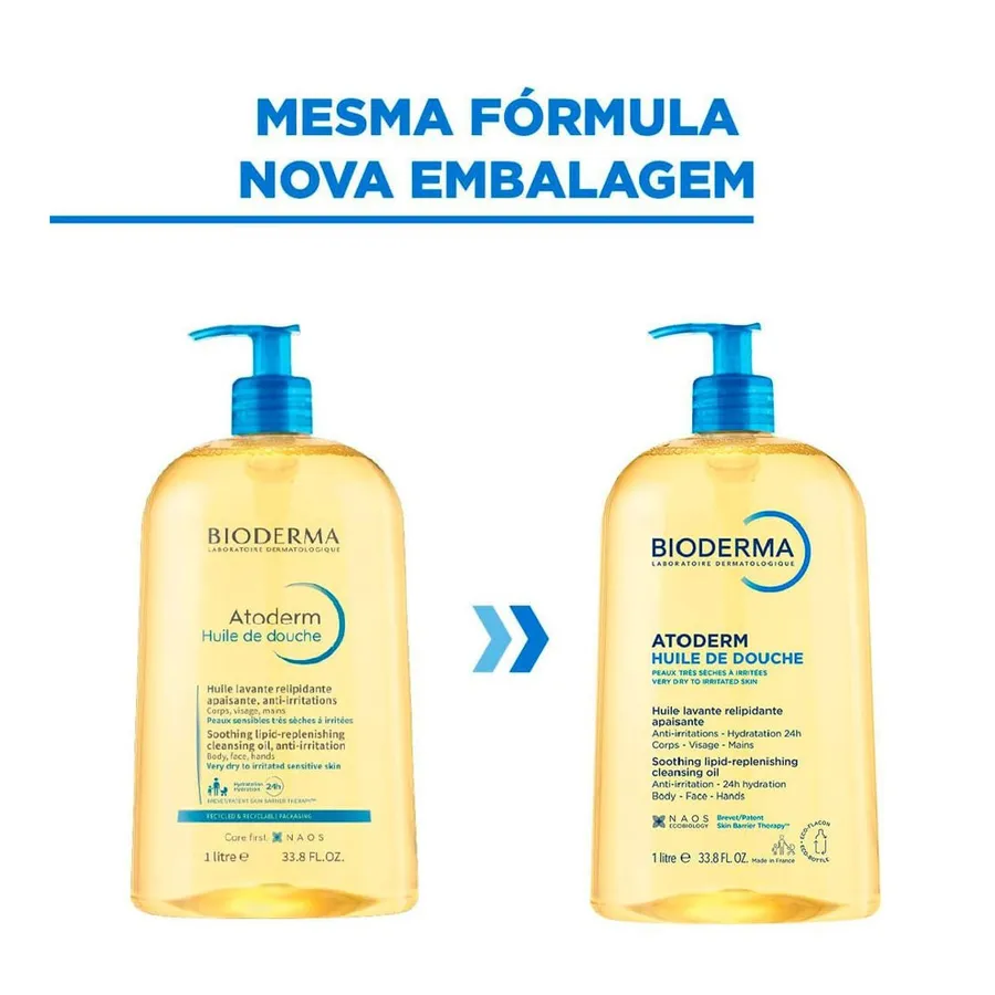 Óleo De Banho Higiene Hidratante Diária Bioderma Atoderm 1L — foto 3