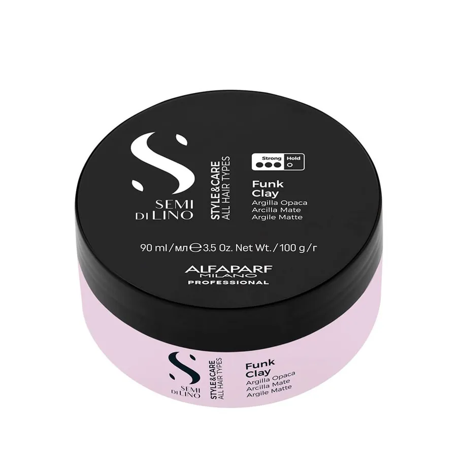 Pomada Alfaparf Milano Professional Semi Di Lino Style & Care Funk Clay 90ml — foto 3