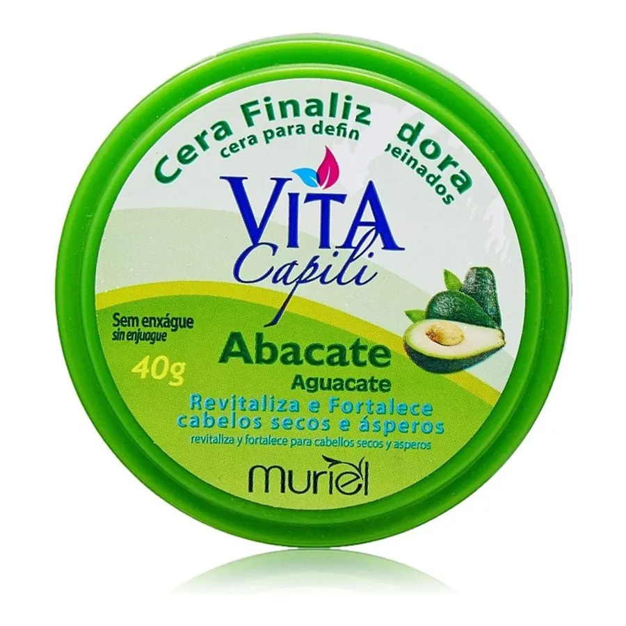 Cera Finalizadora Vita Capili Abacate Cabelos Secos Muriel 40g