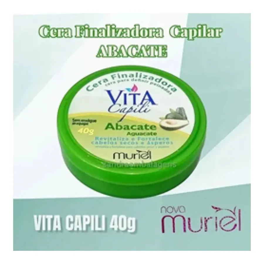 Cera Finalizadora Vita Capili Abacate Cabelos Secos Muriel 40g — foto 3