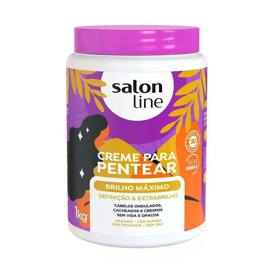 Creme Para Pentear Brilho Máximo Salon Line 1kg