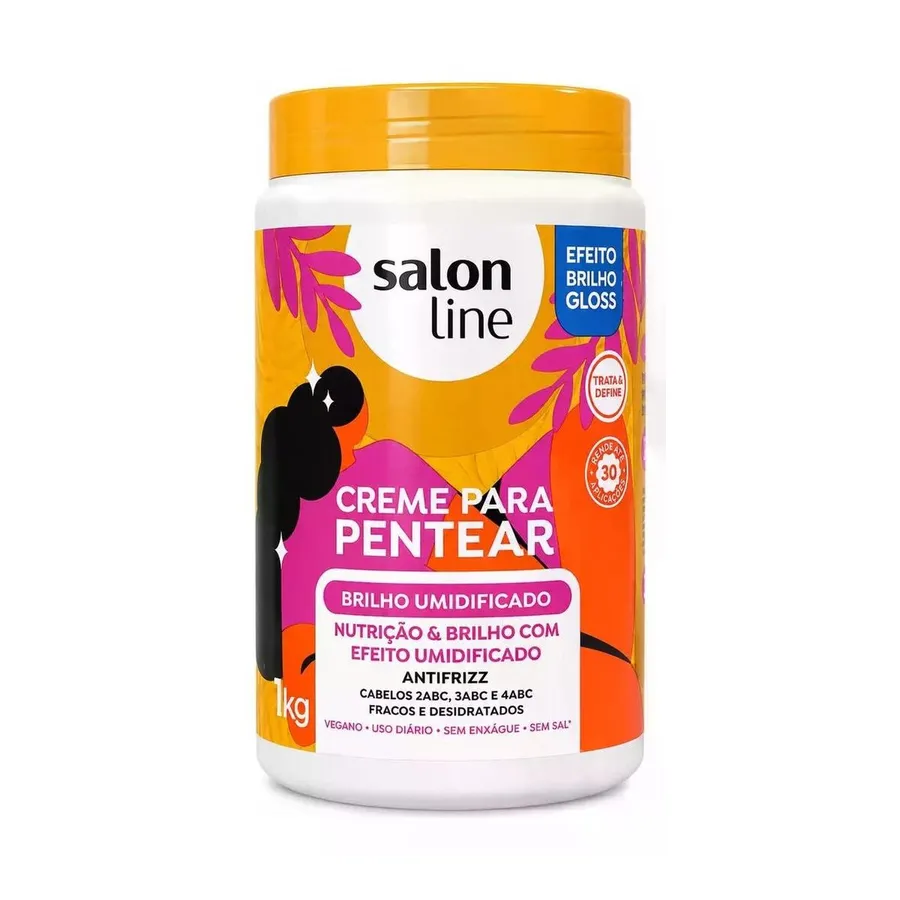 Salon Line Creme Para Pentear Brilho Umidificado 1kg