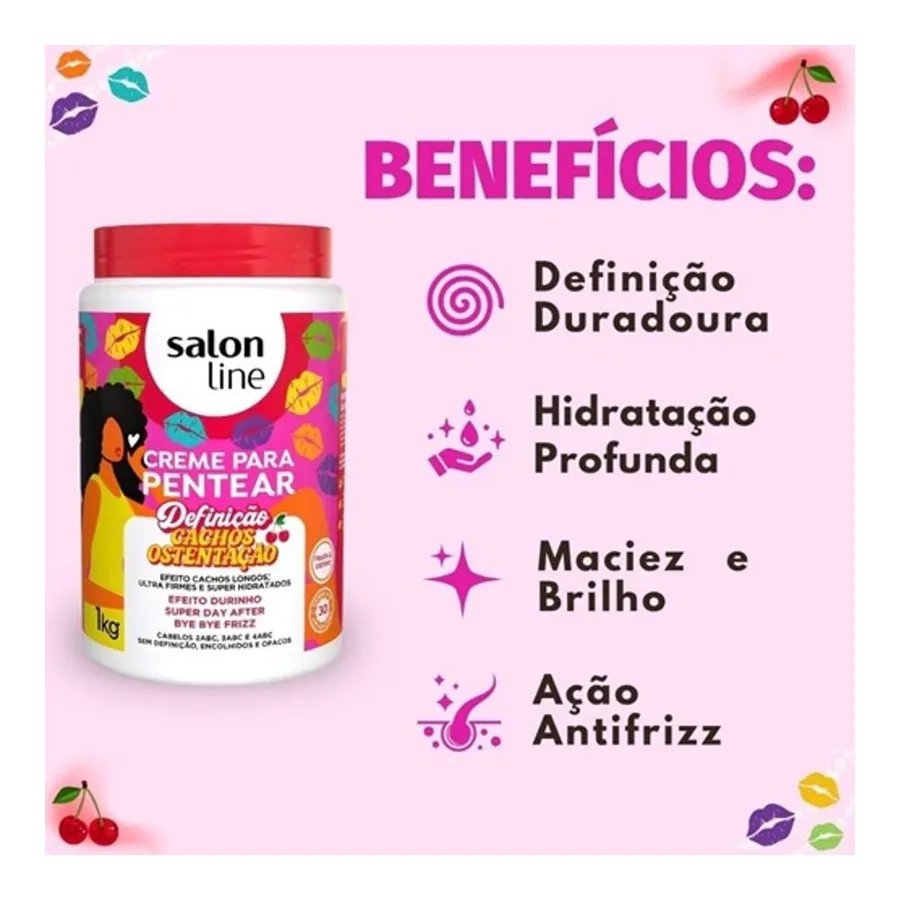 Creme para Pentear Salon Line Definição Cachos Ostentação 1kg — foto 3