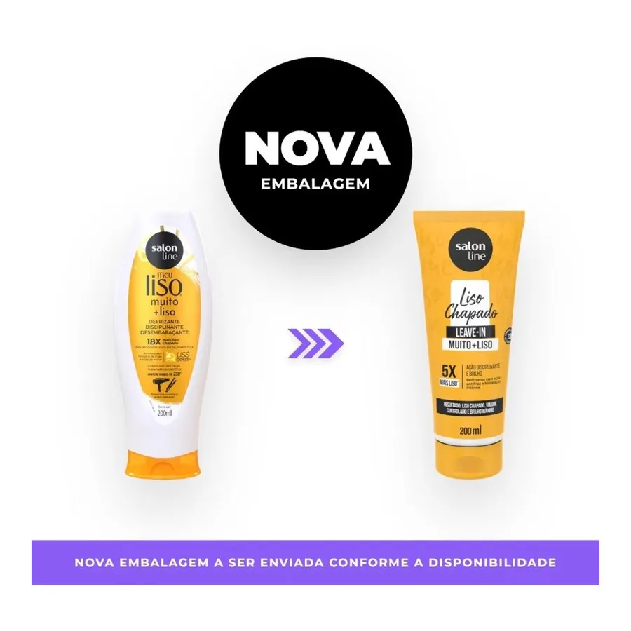 Defrizante Salon Line Protetor Térmico Meu Liso Muito + Liso 200ml — foto 3