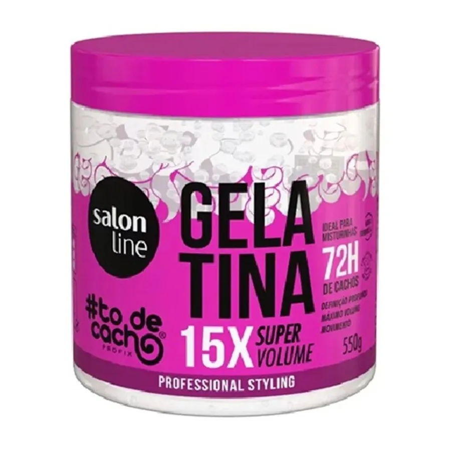 Gelatina #todecacho 15x Super Volume Salon Line 550g
