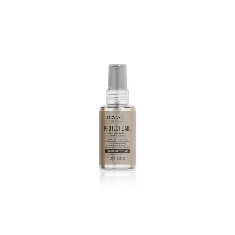 Óleo Nutritivo Protect Care Lowell - Nutrição e Proteção Térmica para Cabelos 30ml