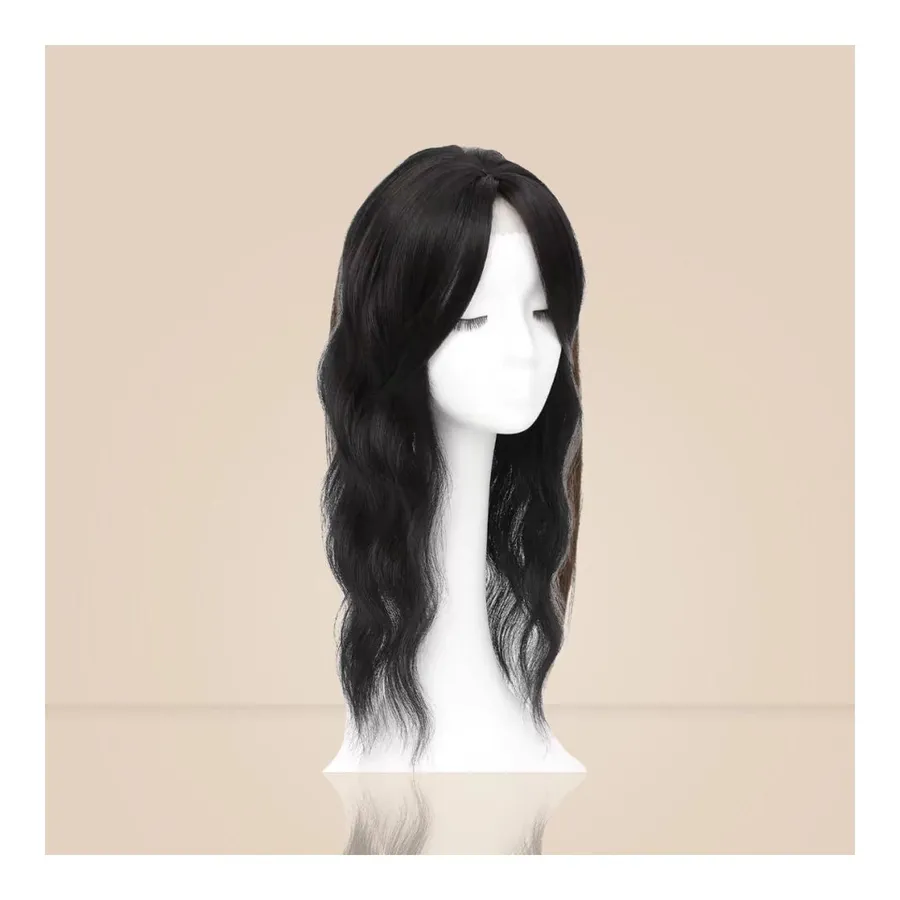 Bela Vital Top Closure - Topo de Cabelo Ondulado 50cm - Para Alopecia e Falhas