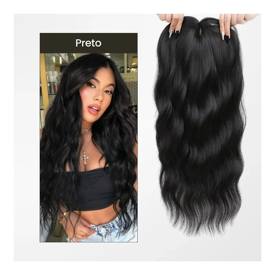 Bela Vital Top Closure - Topo de Cabelo Ondulado 50cm - Para Alopecia e Falhas — foto 3