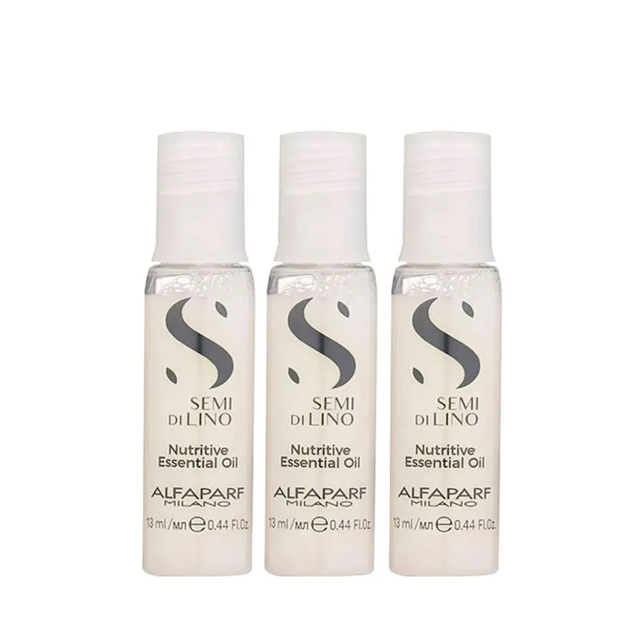 Kit de Ampola Alfaparf Milano Professional Semi Di Lino Nutritive Essencial Oil 3 X 13ml