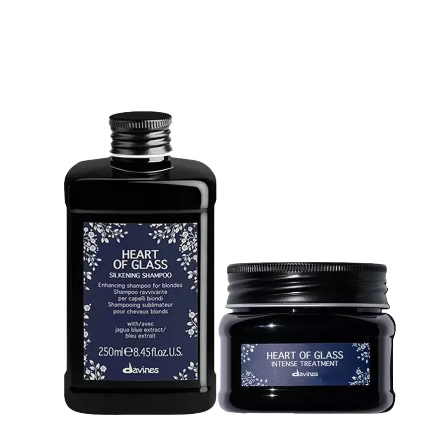 Kit Davines Heart Of Glass - Shampoo 250ml + Tratamento de Nutrição 150ml