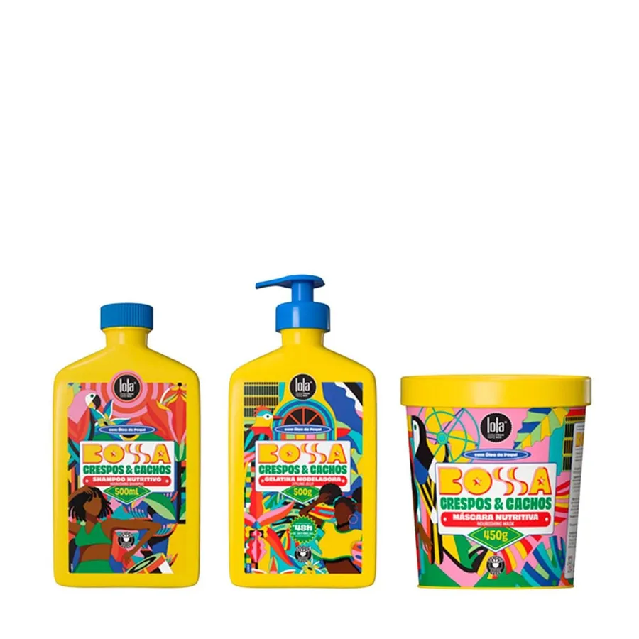 Kit Lola From Rio Bossa Shampoo 500ml + Máscara 450g + Gelatina 500g