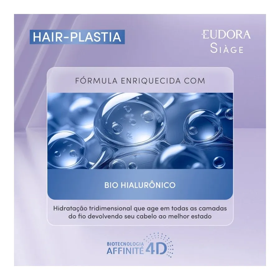 Kit Eudora Siàge Hair Plastia Shampoo 50ml + Condicionador 50ml + Máscara — foto 3