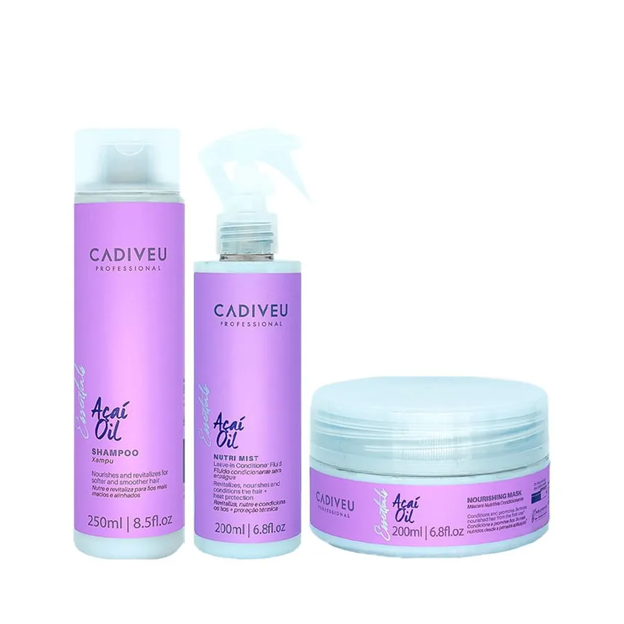 Kit Cadiveu Professional Essentials Açaí Oil Tratamento + Finalização
