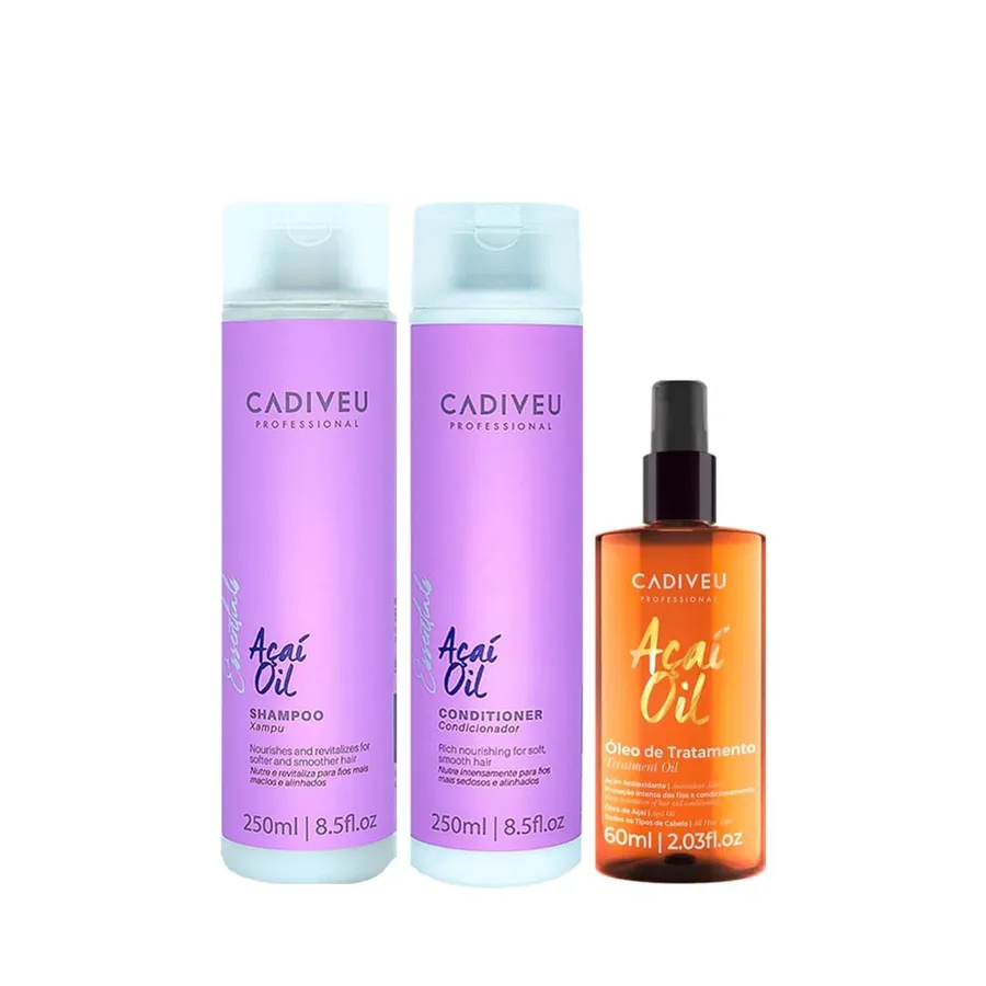 Kit Cadiveu Professional Essentials Açaí Oil Nutrição e Brilho