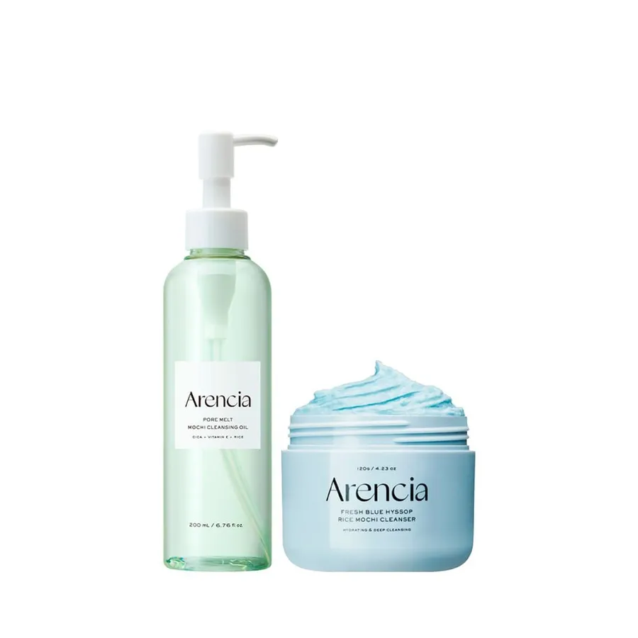 Kit Arencia Óleo de Limpeza Pore Melt Mochi 200ml + Máscara de Limpeza Rice Mochi Blue Hyssop 120g