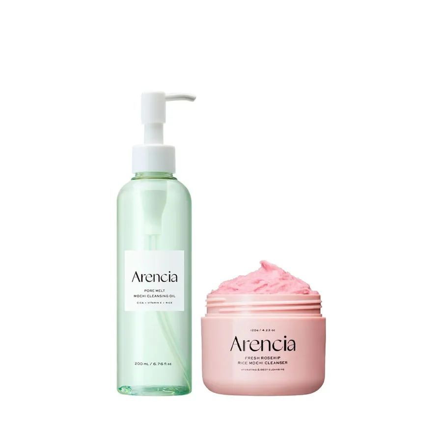 Kit Arencia Facial - Máscara de Limpeza Rice Mochi Rosehip 120g + Óleo de Limpeza Pore Melt Mochi 200ml