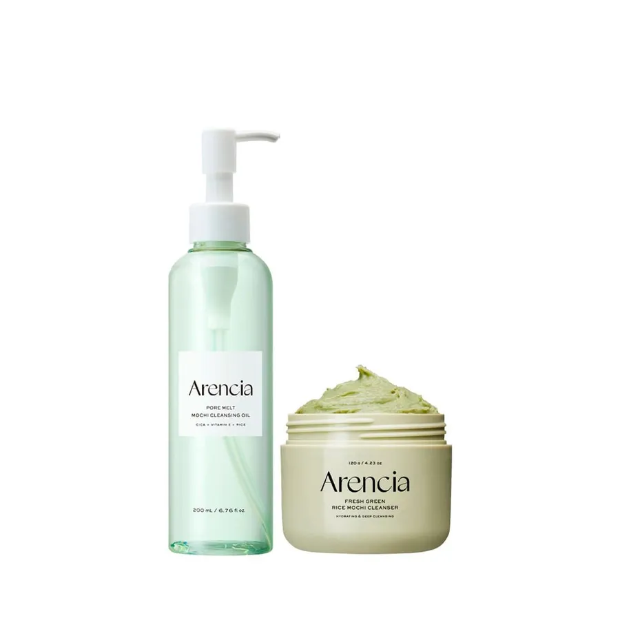 Kit Arencia Purificante - Máscara de Limpeza Facial Rice Mochi Green 120g + Óleo de Limpeza Facial Pore Melt Mochi 200ml