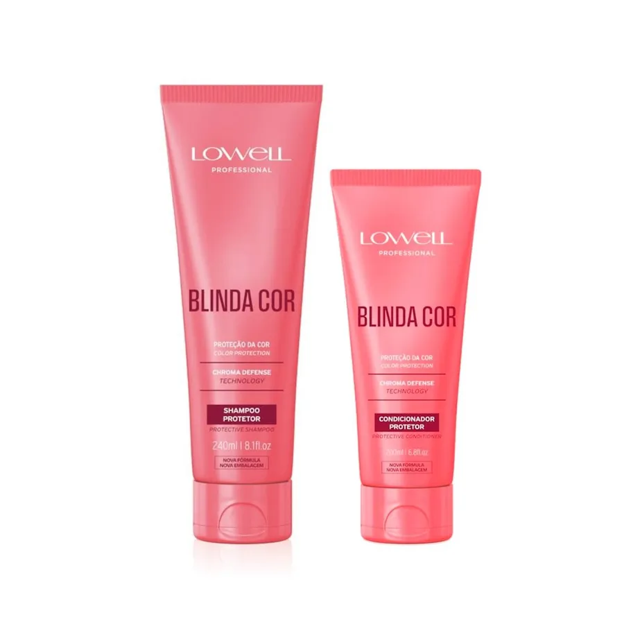 Kit Lowell Blinda Cor Shampoo 240ml + Condicionador Protege e Prolonga a Cor 200ml