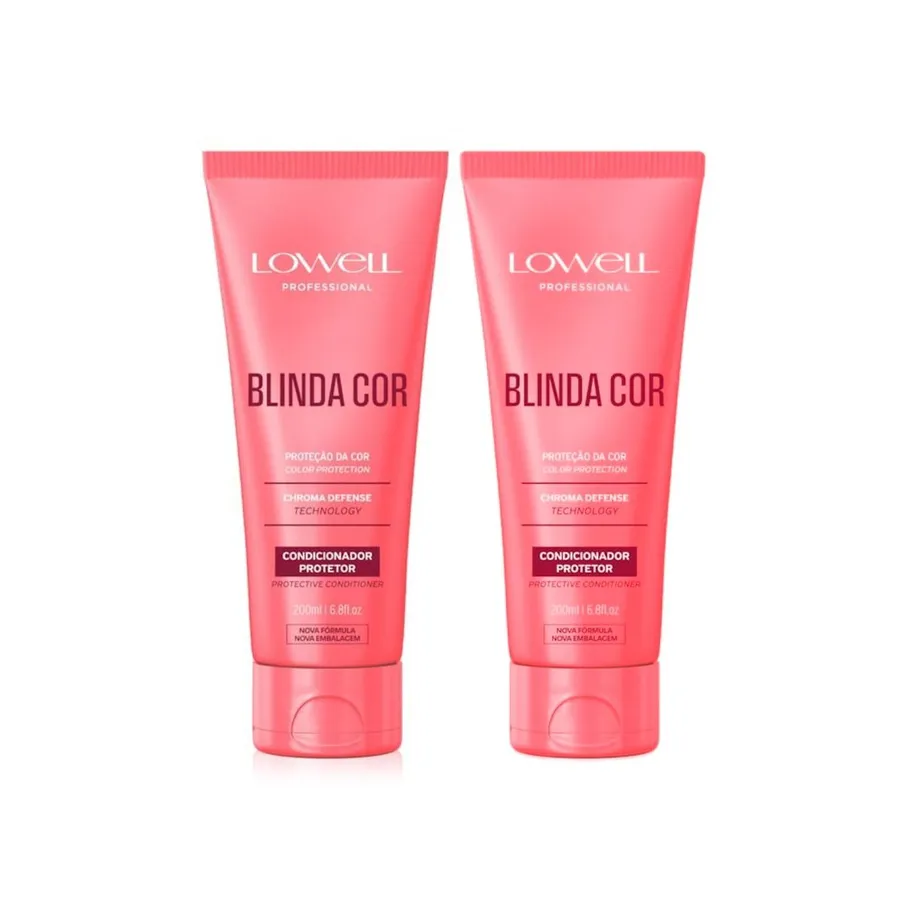 Kit Blinda Cor Lowell Condicionador Protetor 2x - Protege e Prolonga a Cor dos Cabelos 200ml