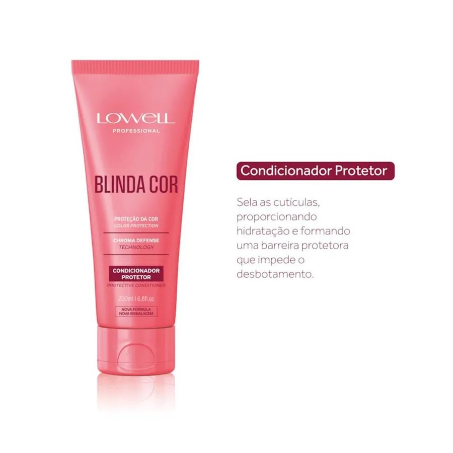 Kit Blinda Cor Lowell Condicionador Protetor 2x - Protege e Prolonga a Cor dos Cabelos 200ml — foto 3
