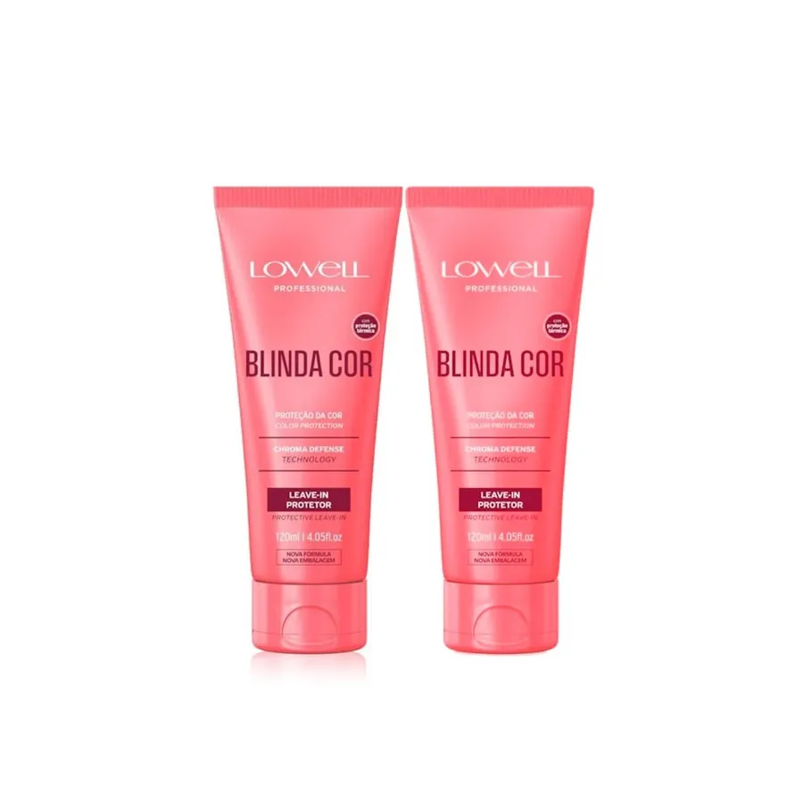 Kit Blinda Cor Lowell Leave-in Protetor 2x Protege e Prolonga a Cor dos Cabelos 120ml