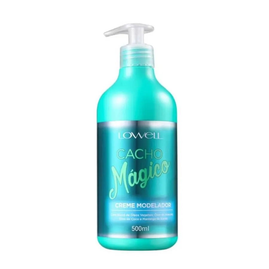 Kit Profissional Lowell Cacho Mágico Shampoo e Creme Modelador Cada para Cachos Definidos 500ml — foto 3