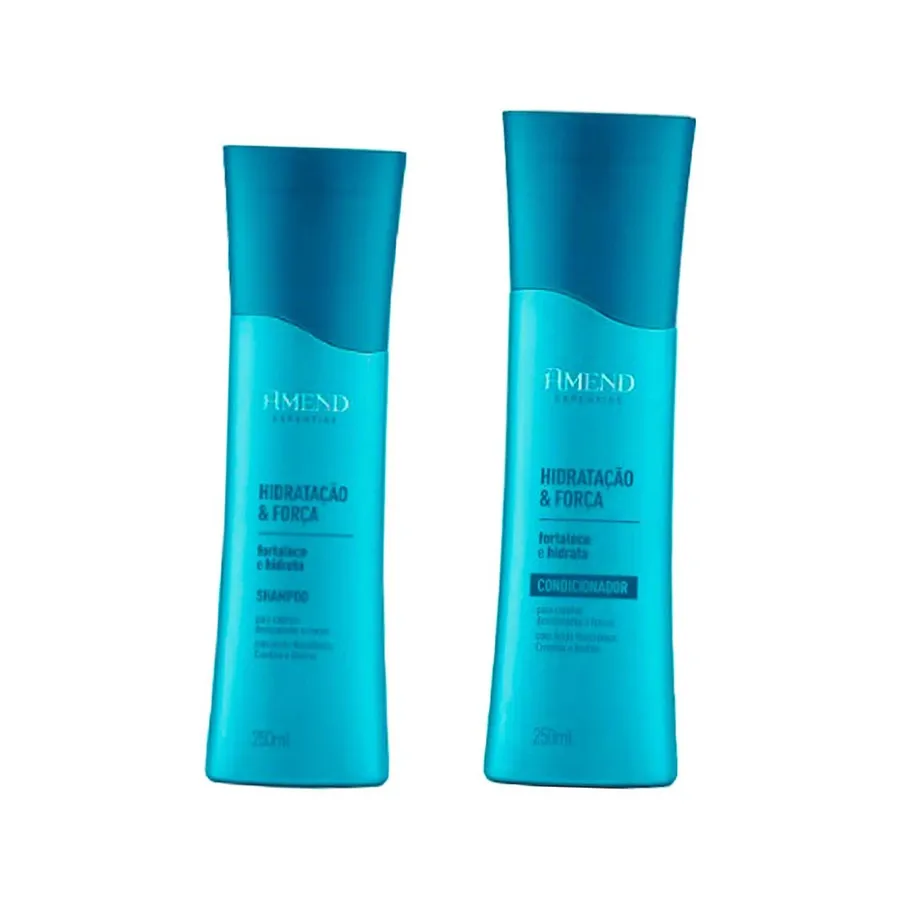Kit Shampoo e Condicionador Amend Expertise Hidratação & Força - Fortalece e Hidrata Cabelos Danificados 250ml
