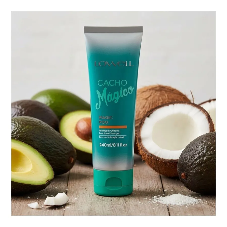 Kit Lowell Cacho Mágico Shampoo e Gelatina para Cachos Definidos e Hidratados 240ml — foto 3