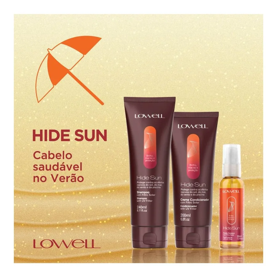 Kit Lowell Protetor Solar e Hidratação para Cabelos com Filtro UV — foto 3