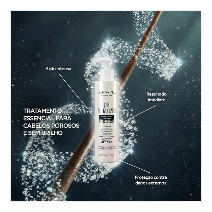 Kit Lowell pH Equalizer 200ml + Shampoo Reconstrutor Bioplastia para Cabelos Porosos 240ml — foto 3