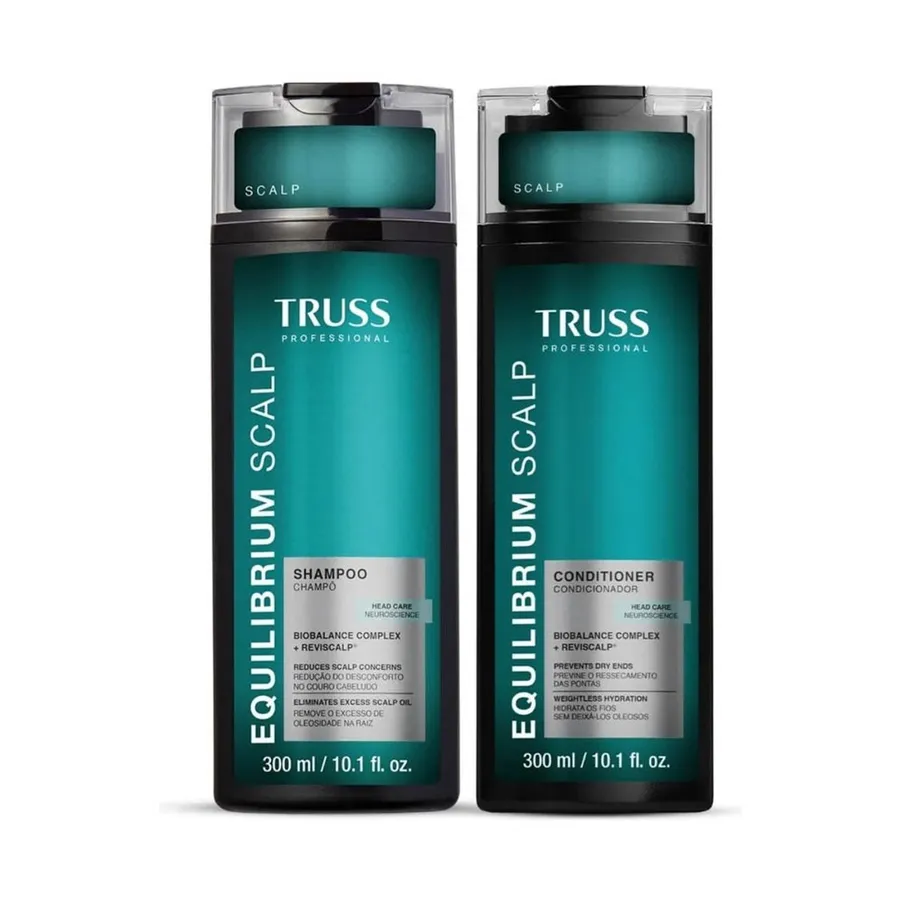Kit Truss Equilibrium Scalp Shampoo e Condicionador - Controle Oleosidade e Hidratação Leve 300ml