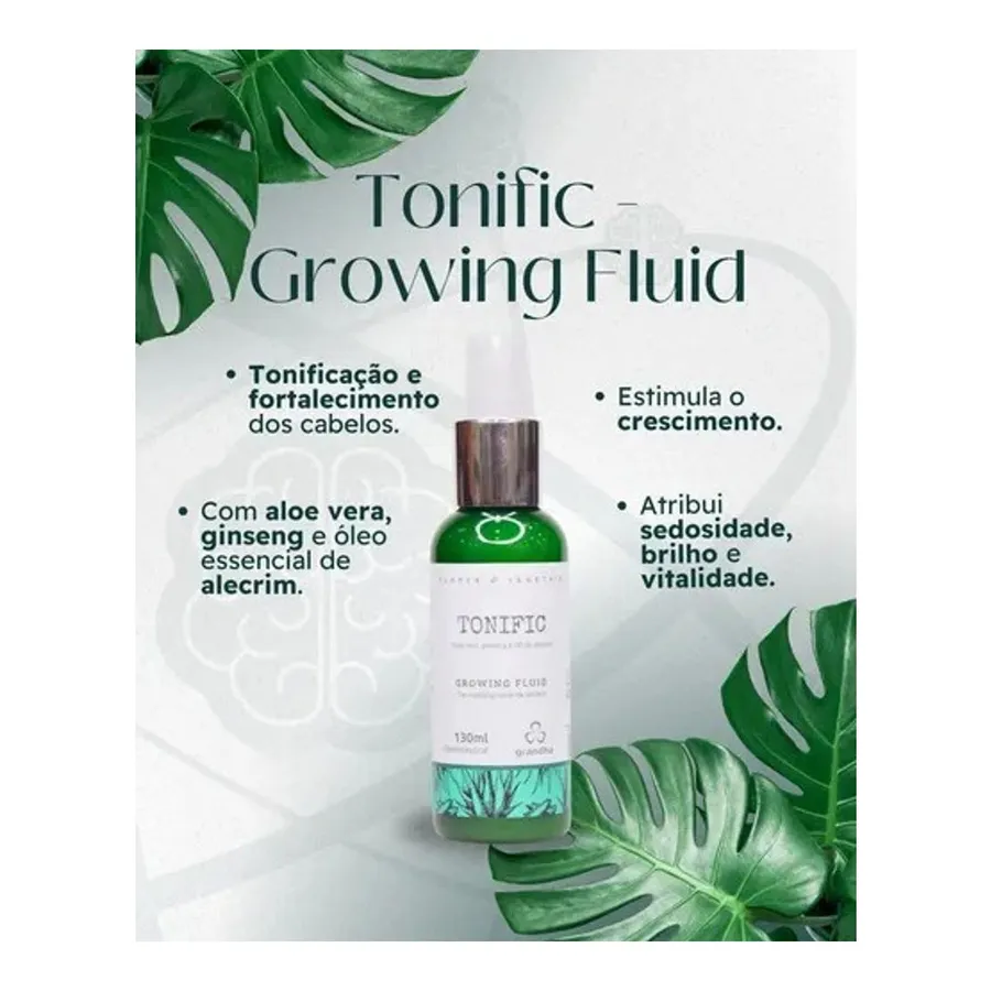Kit Grandha Dry Confort + Tonific Growing Fluid para Controle da Oleosidade e Fortalecimento Capilar — foto 3