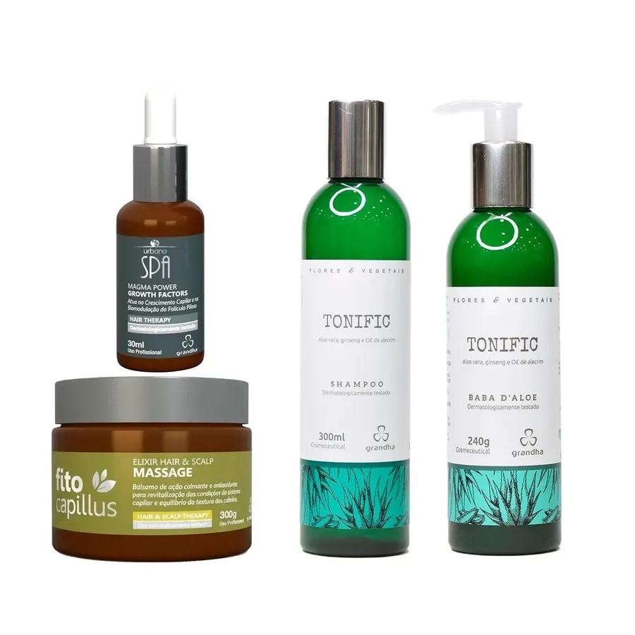 Kit Terapia Capilar Premium Crescimento Fortalecimento 4 Produtos