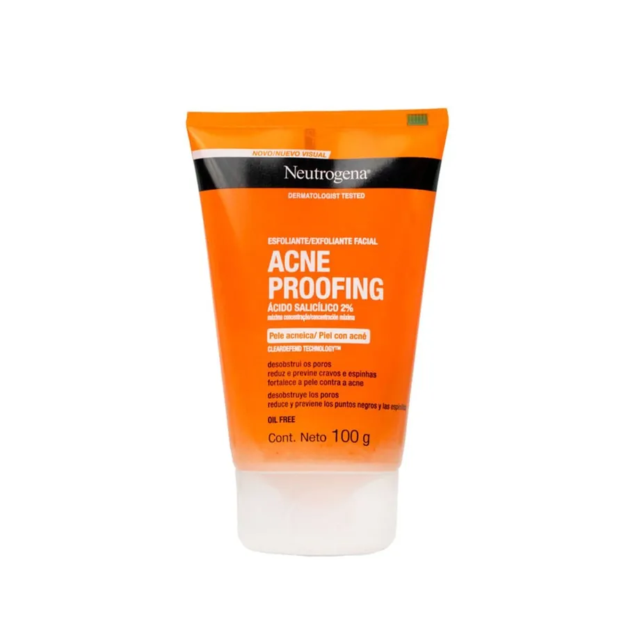 Gel Esfoliante Facial Neutrogena Acne Proofing Pele Acneica 100g