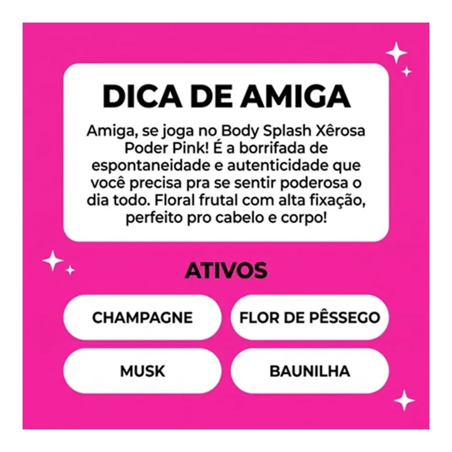 Salon Line Xêrosa Poder Pink Body Splash 200ml — foto 3