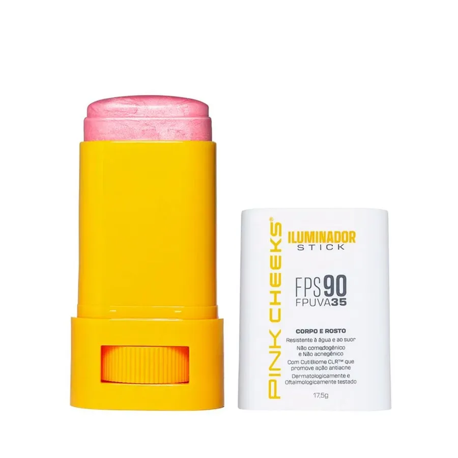 Iluminador Multifuncional Corporal e Facial Pink Cheeks FPS 90 FPUVA 35 Rosé 17,5g