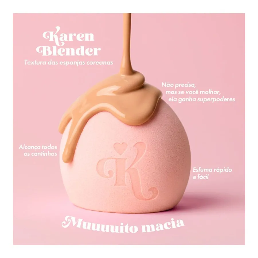 Esponja Karen Bachini Beauty Blender Rosa — foto 3