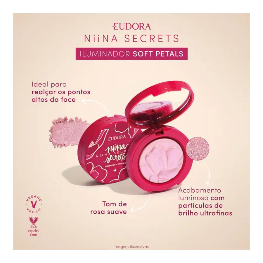 Iluminador Eudora Niina Secrets Soft Petals 3g — foto 3