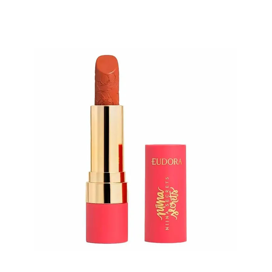 Batom Eudora Niina Secrets Soft Petals Castanho Encantado 3,6g