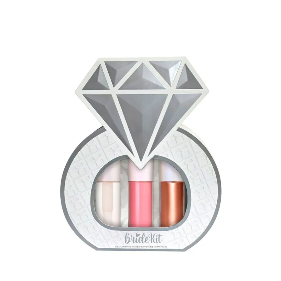 Kit Fran By Franciny Ehlke Bride Lip Gloss 5g + Blush 6,5g + Iluminador