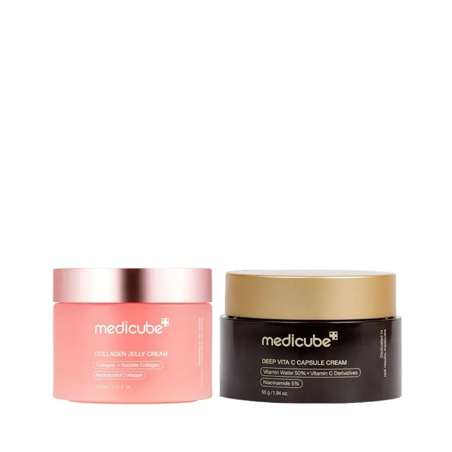 Kit Medicube Collagen Jelly Creme Facial 50ml + Vita C Capsule Creme Facial 55g