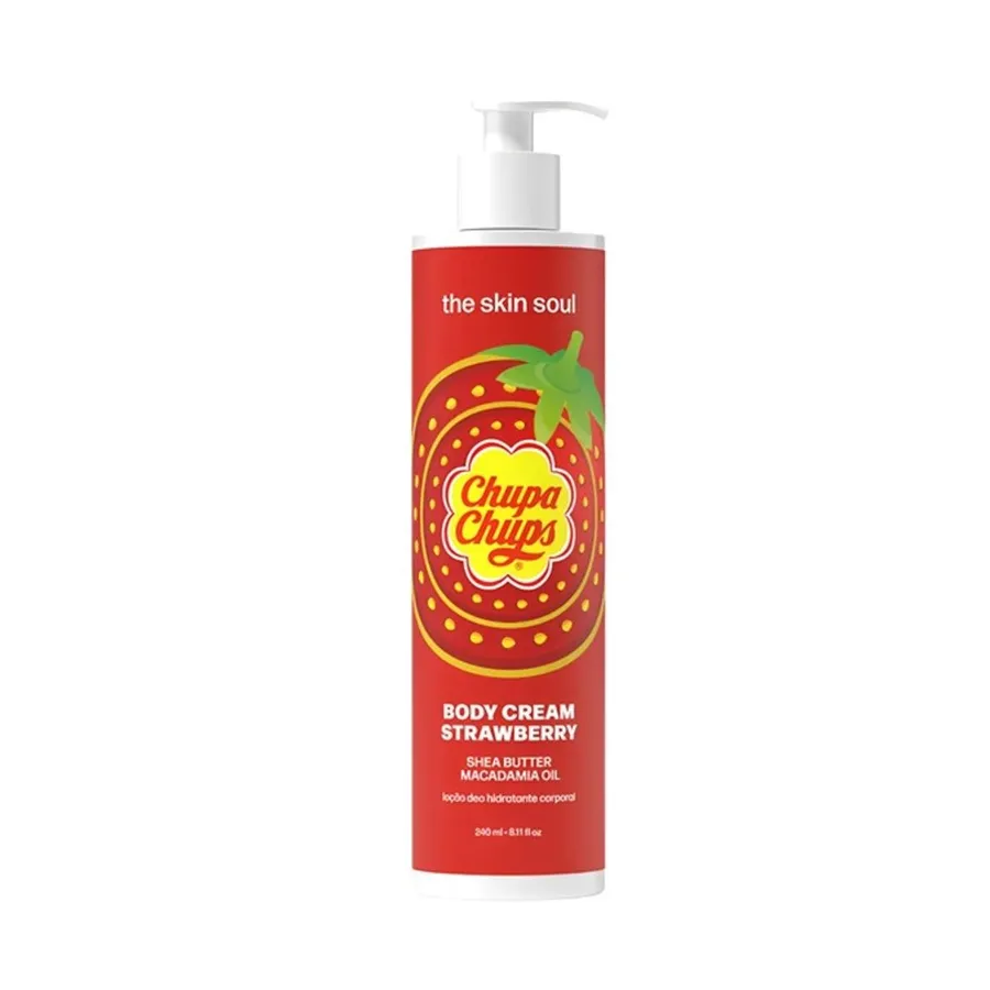 Chupa Chups The Skin S Loção Corporal Strawberry 240ml