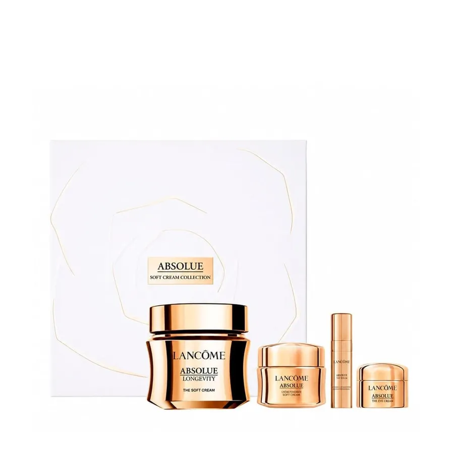 Kit Lancôme Absolue Soft Cream Collection - Creme Facial 60ml + 15ml + Creme para Área dos Olhos 5ml + Sérum Facial