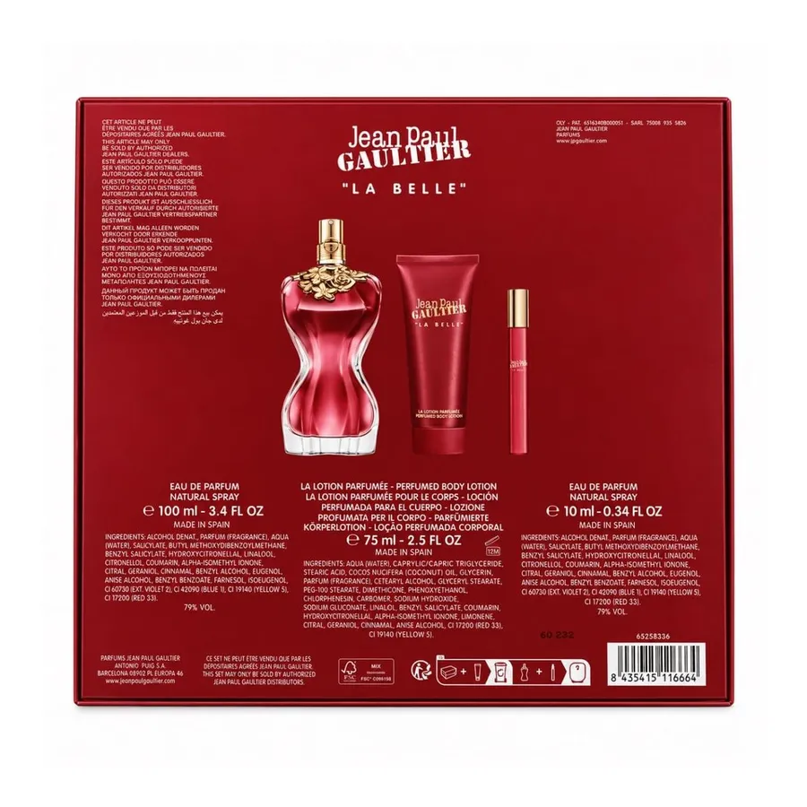 Kit Jean Paul Gaultier La Belle EDP 100ml + 75ml + 10ml — foto 3